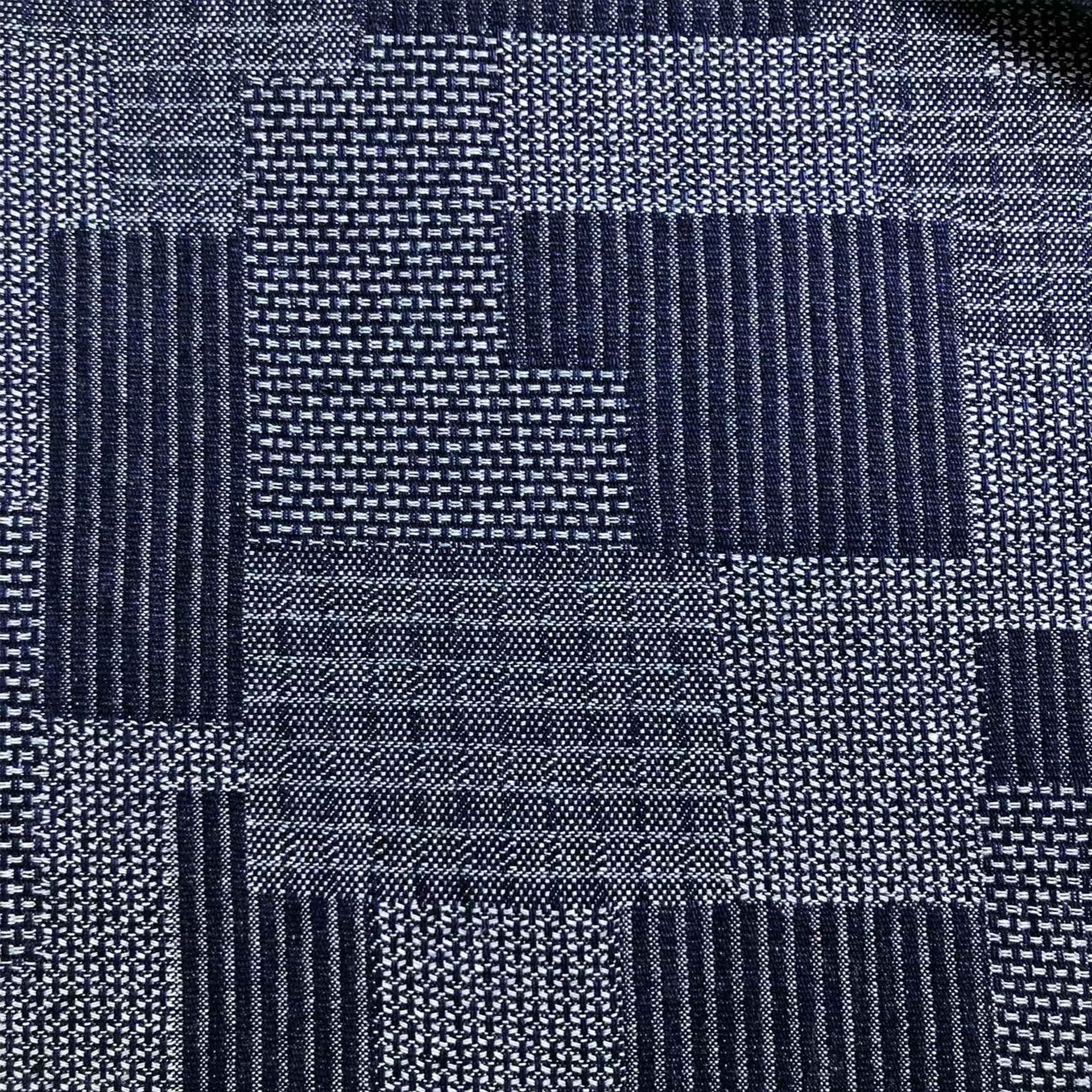 10 oz Stretch Jacquard Denim Fabric with New Twill Pattern Washed Plaid Denim Fabric 